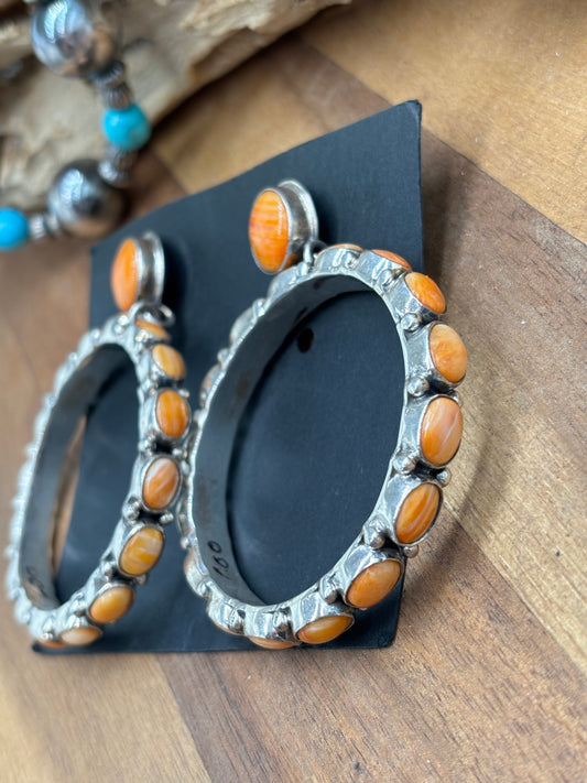 Orange Spiny Earrings #13 by Federico Jimenez