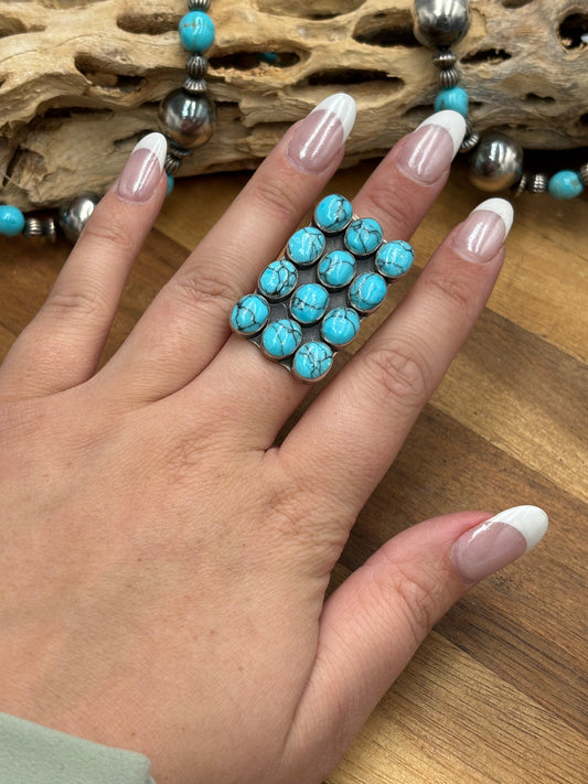 Turquoise Adjustable Ring #2 by Federico Jimenez
