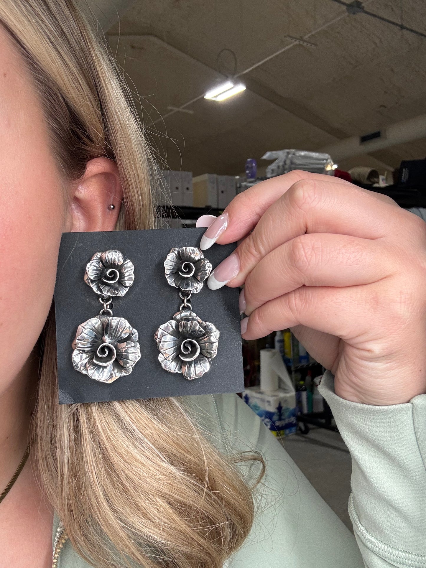 Rose Earrings by Federico Jimenez