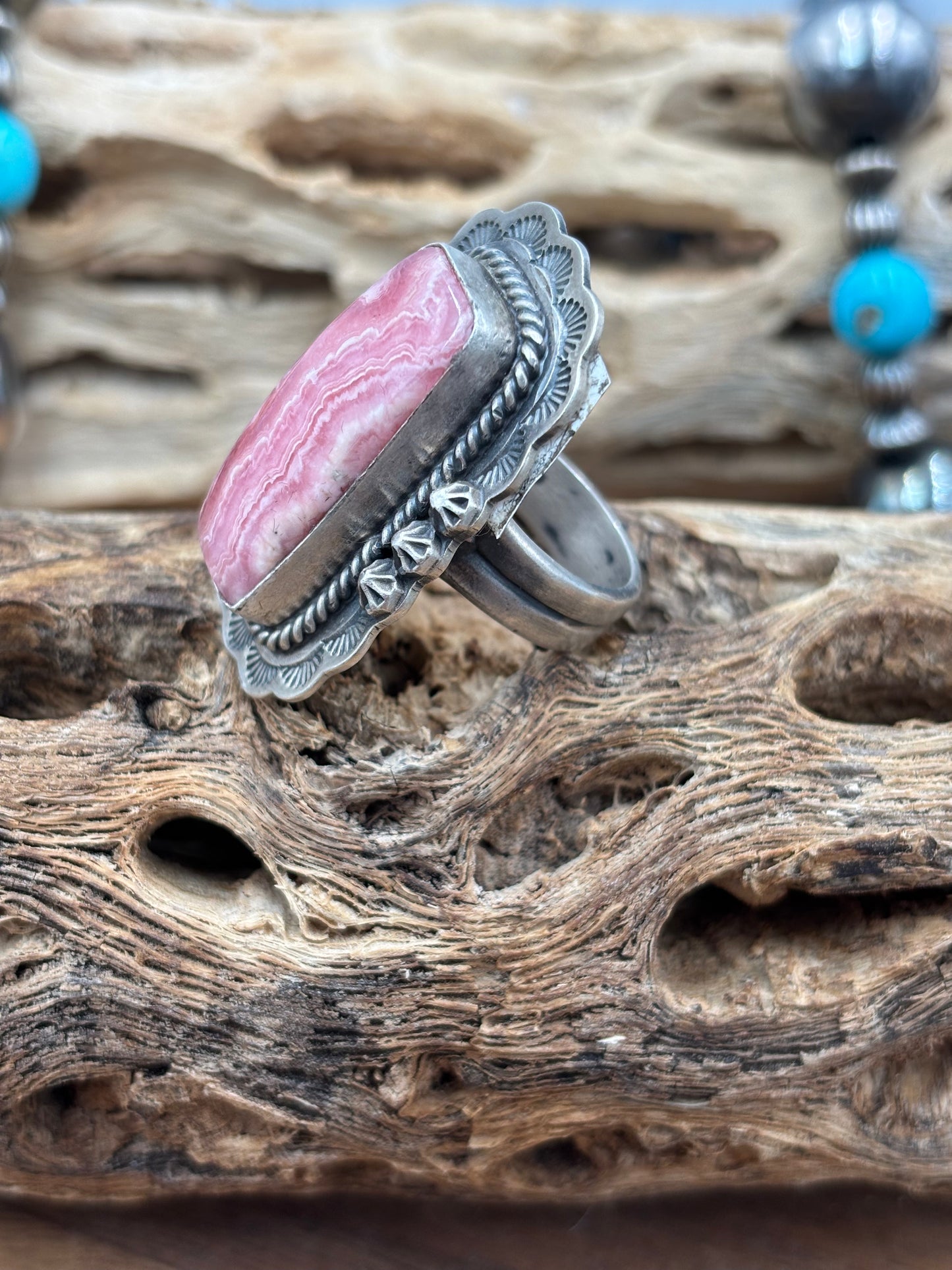 Rhodochrosite Ring #1 Adjustable