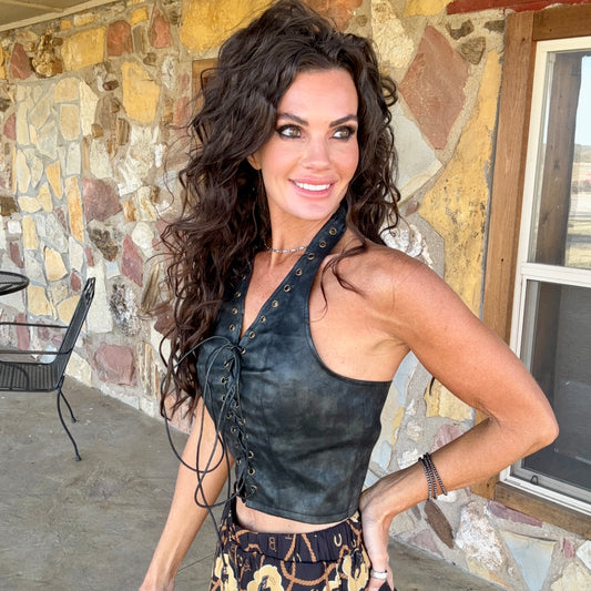 Black Stallion Halter Top