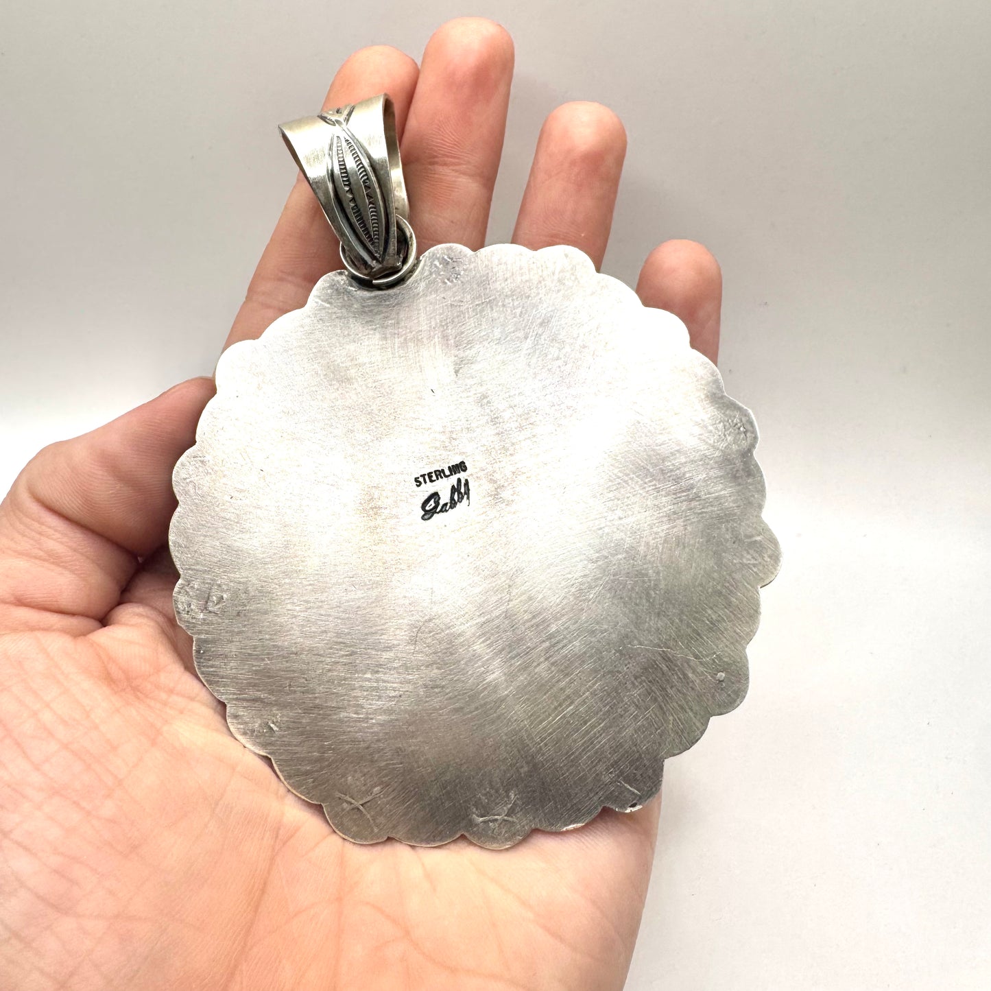1921 Coin & Orange Spiny Oyster Pendant