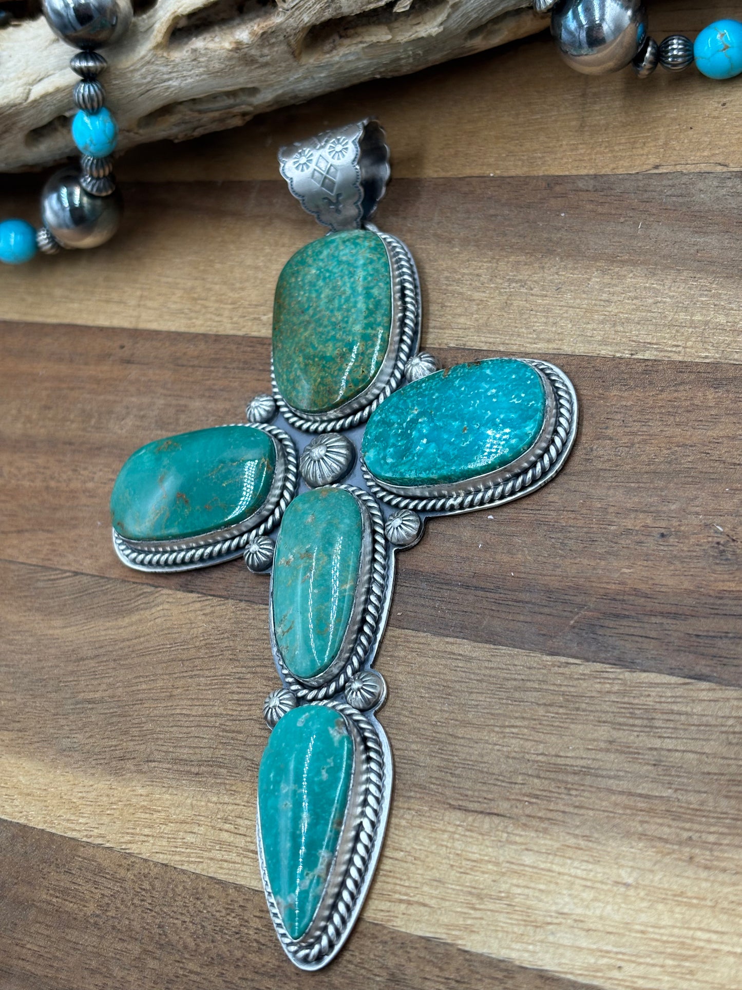 Royston Turquoise Cross Pendant #2