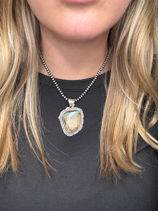 Ribbon Royston Pendant by WBV, Navajo