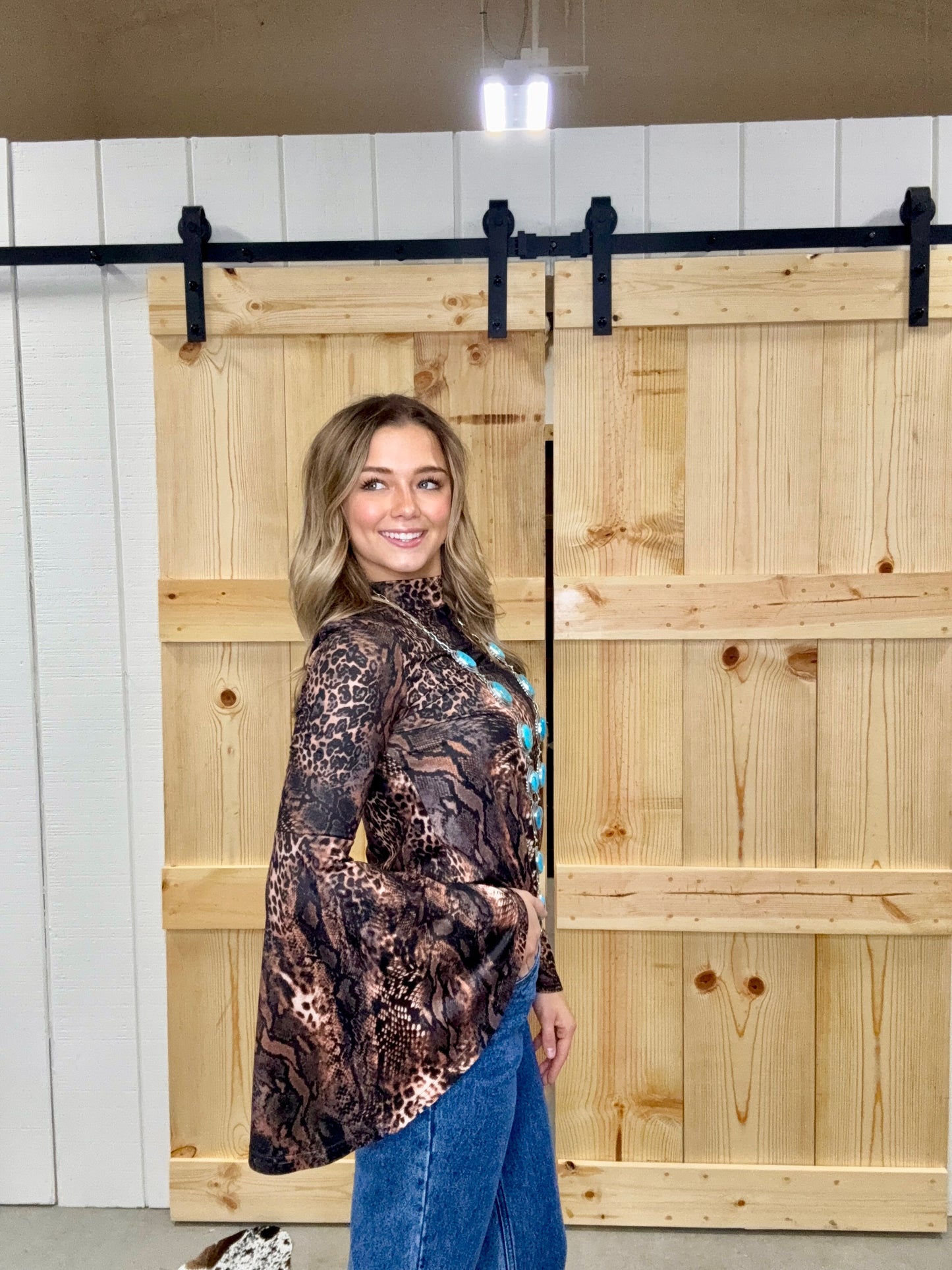 Welcome To The Jungle Bell Sleeve Top