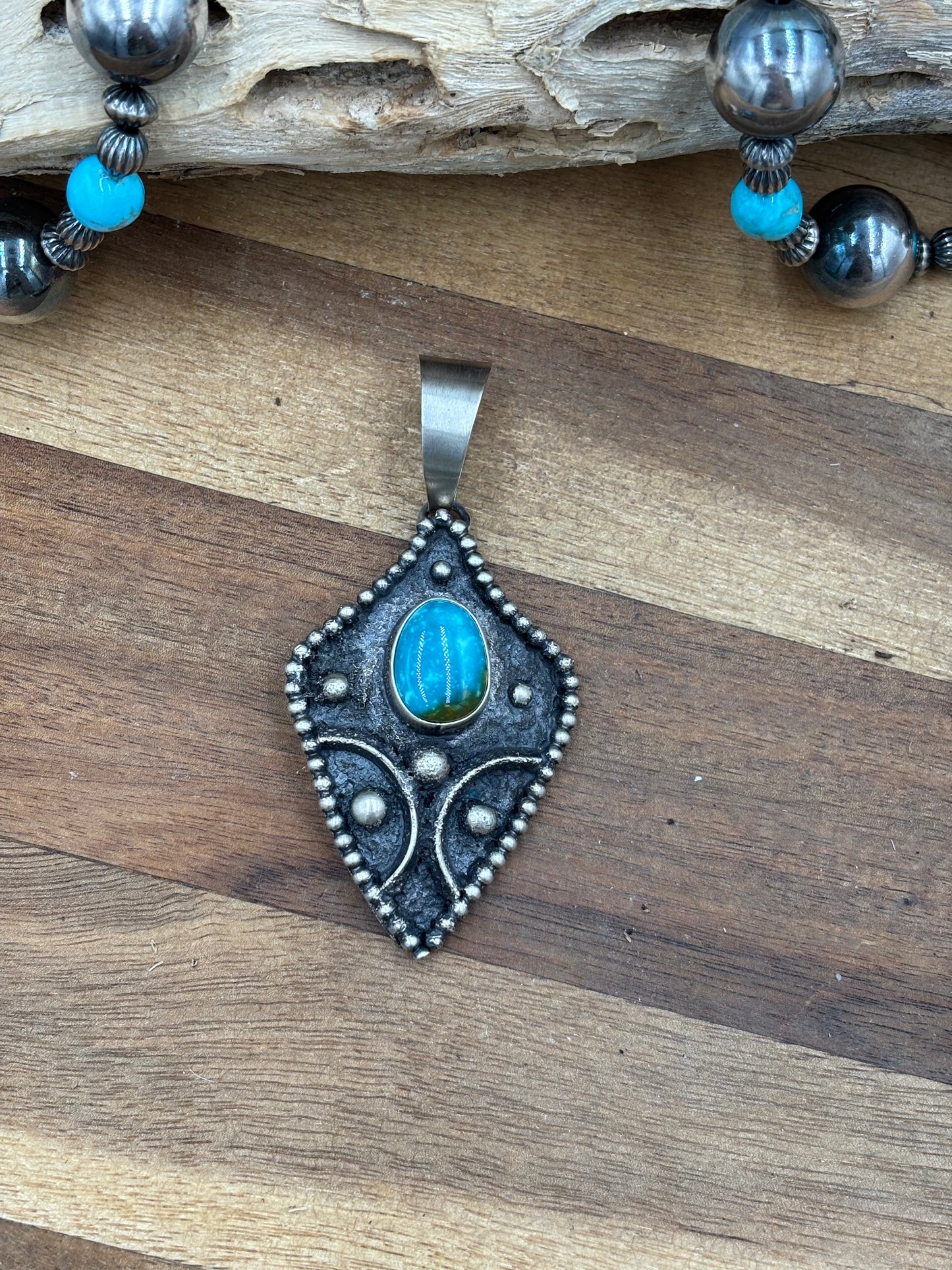 Turquoise Pendant #1 by Randy Billy, Navajo