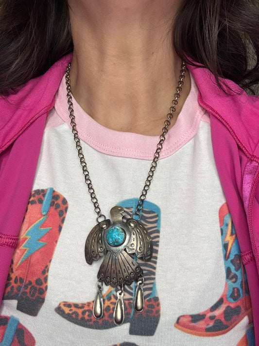 Thunderbird Necklace by Timothy Yazzie, Navajo