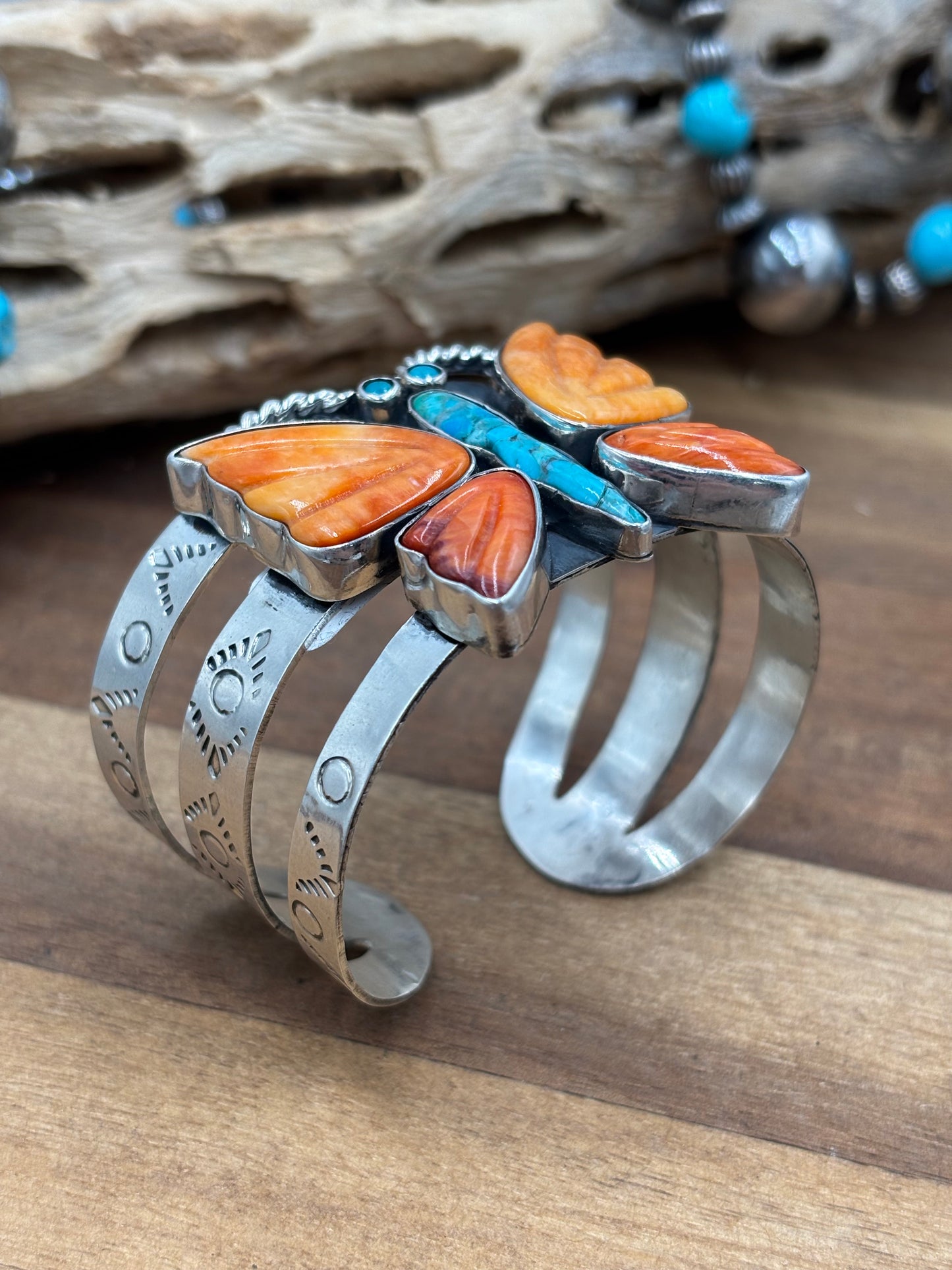 Orange Spiny Butterfly Cuff by Federico Jimenez