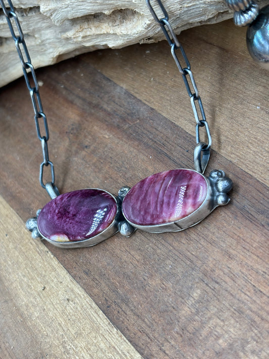 Purple Spiny Necklace #1 by Ella Peters