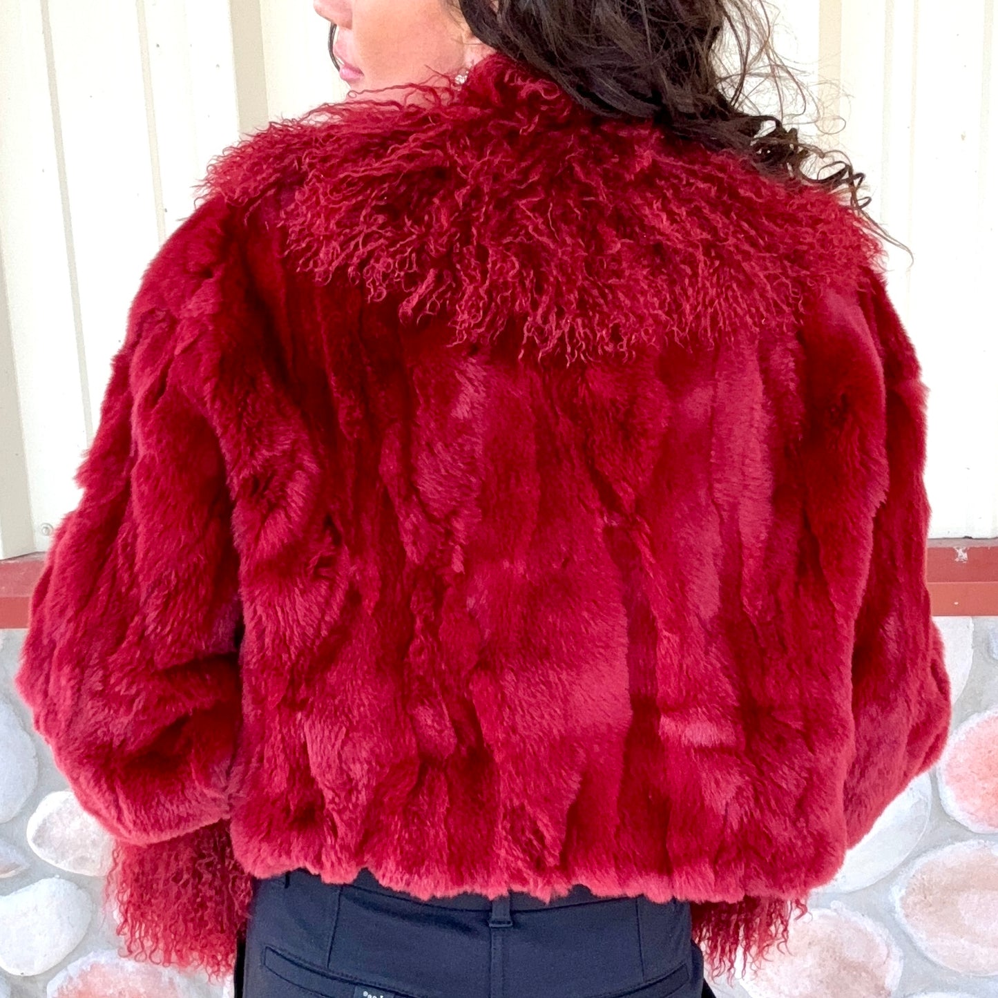 Sangria Night Rabbit and Lamb Fur