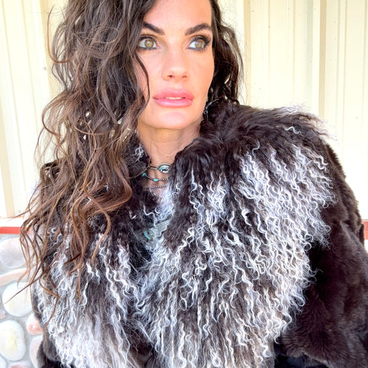 The Feral Fringe Lamb and Rabbit Fur