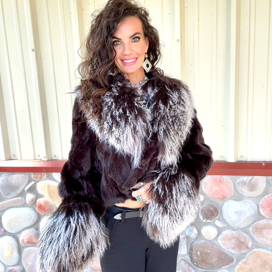 The Feral Fringe Lamb and Rabbit Fur