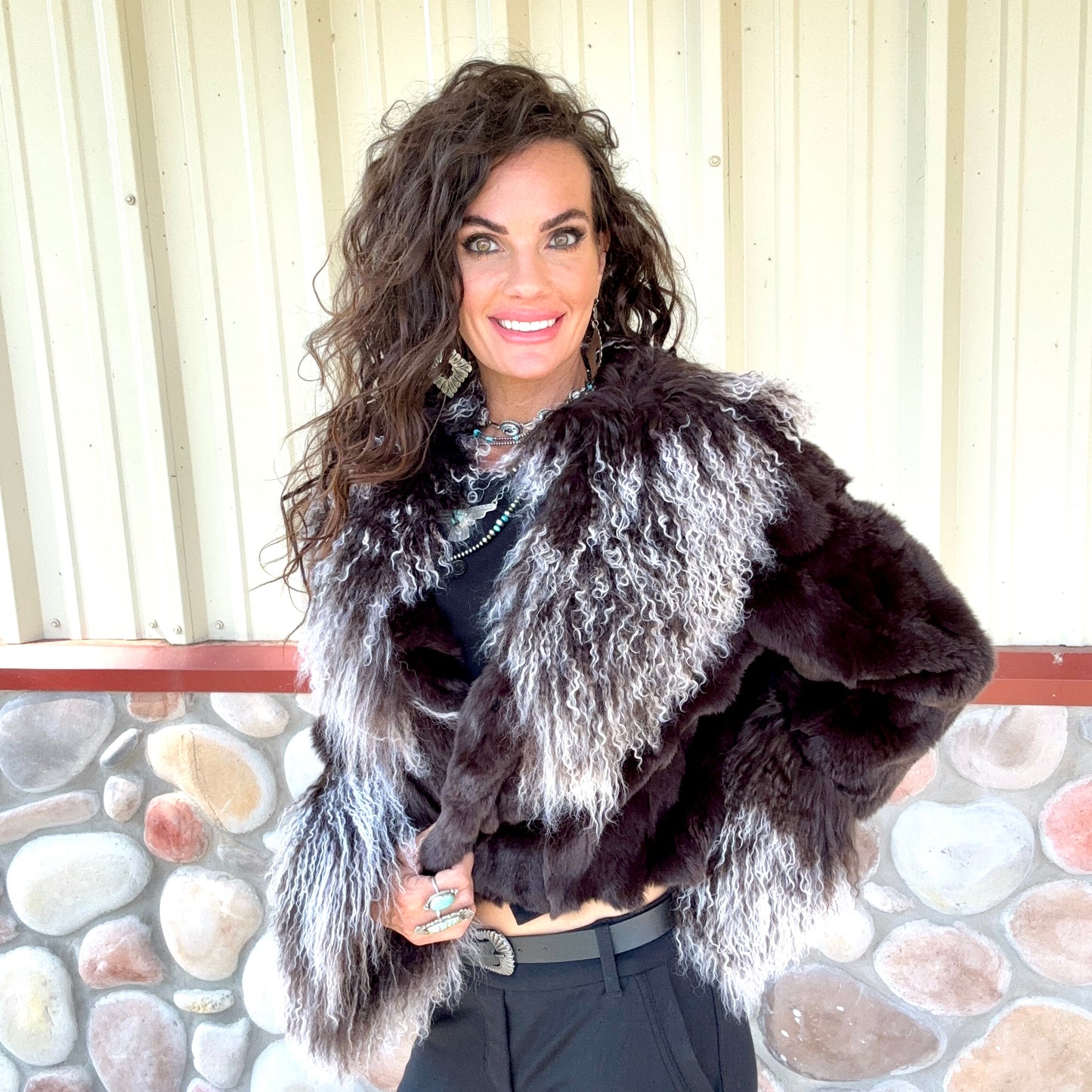 The Feral Fringe Lamb and Rabbit Fur
