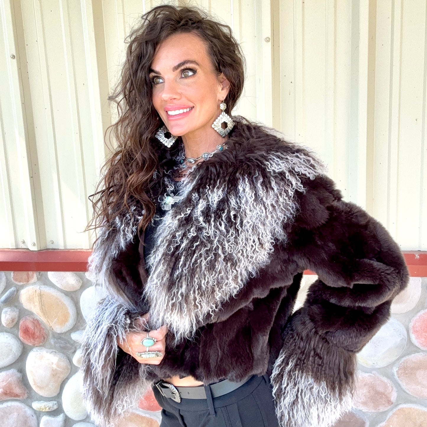 The Feral Fringe Lamb and Rabbit Fur