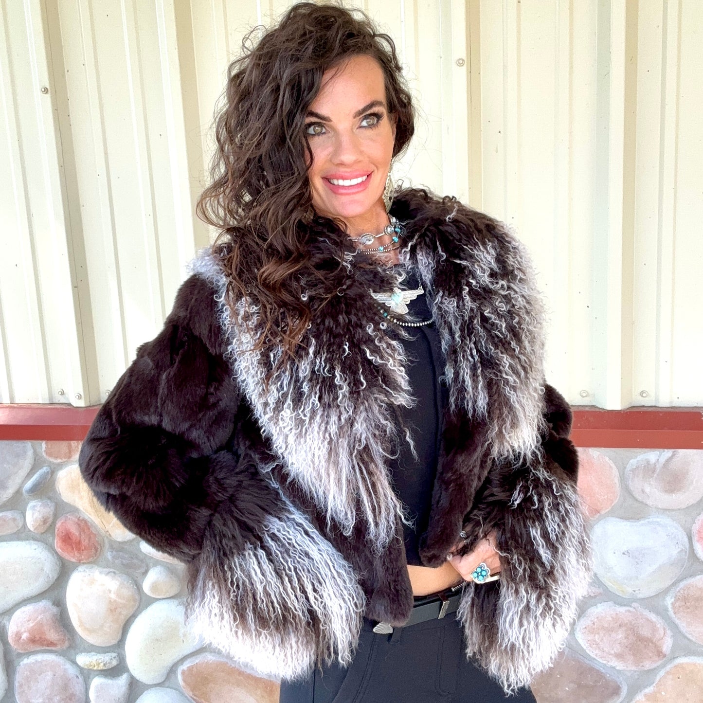 The Feral Fringe Lamb and Rabbit Fur