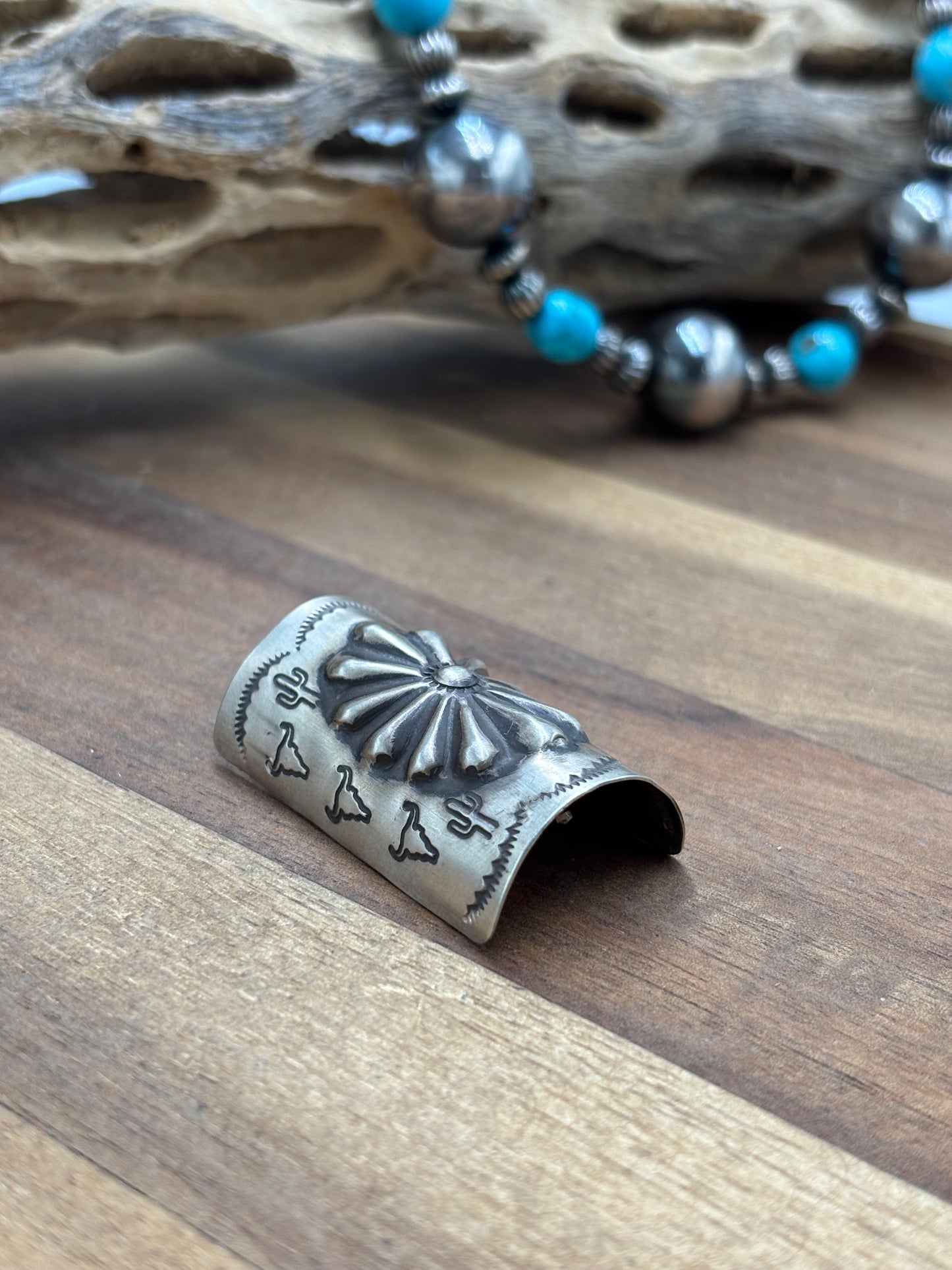 Cow & Cactus Stamped Braid Keeper #722-2