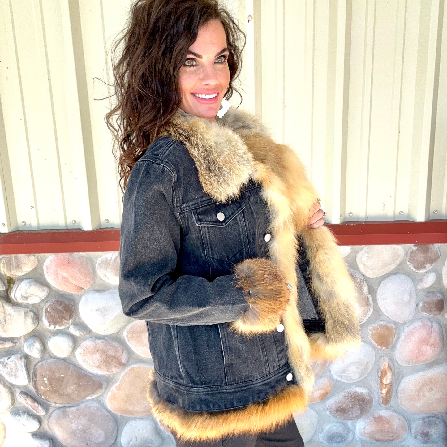 The Golden Spur Denim and Red Fox Fur