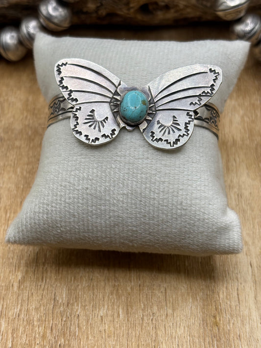 Kingman Butterfly Cuff #C by Rick Enriquez, Navajo