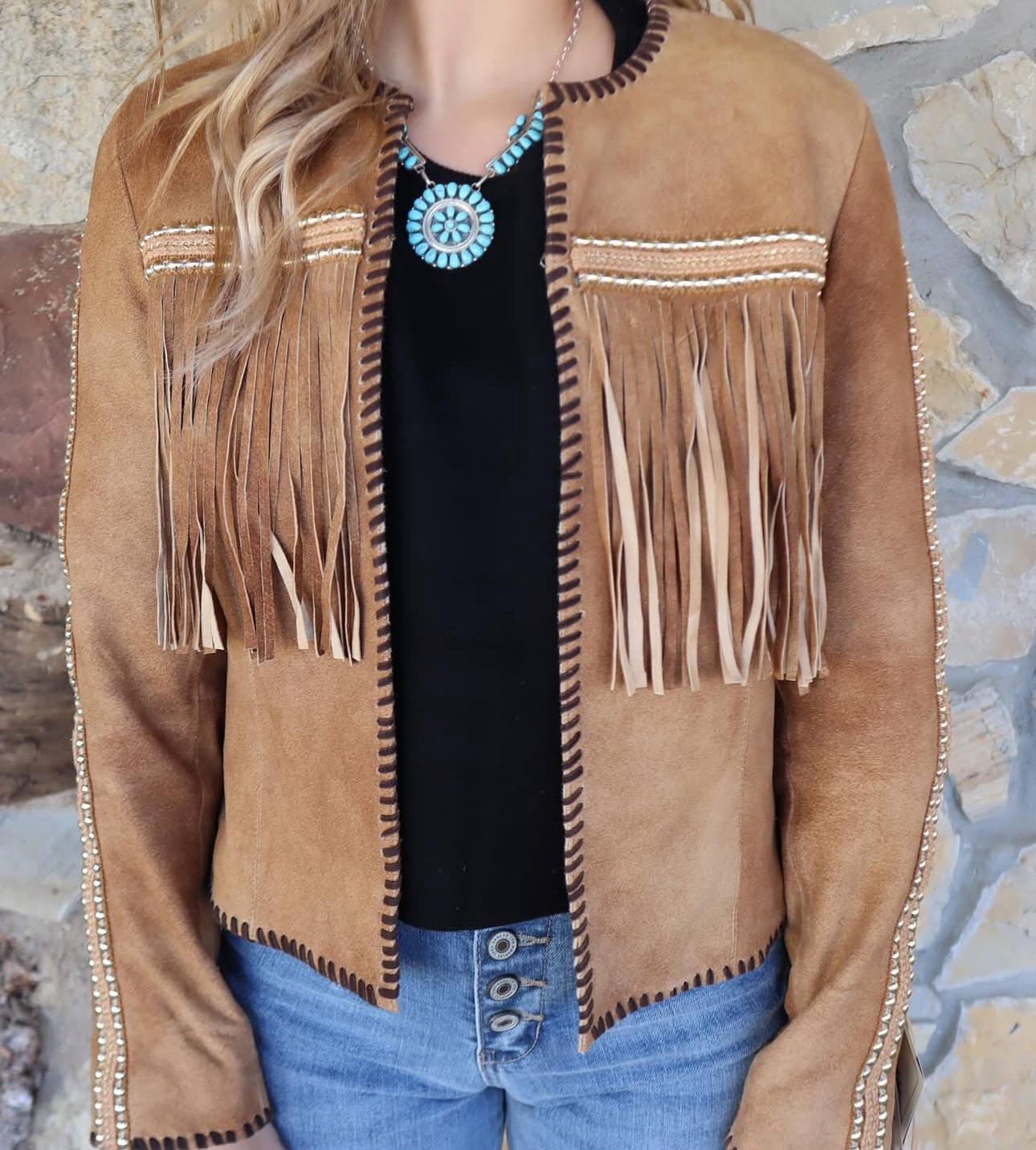 Scully Studded & Fringe Jacket
