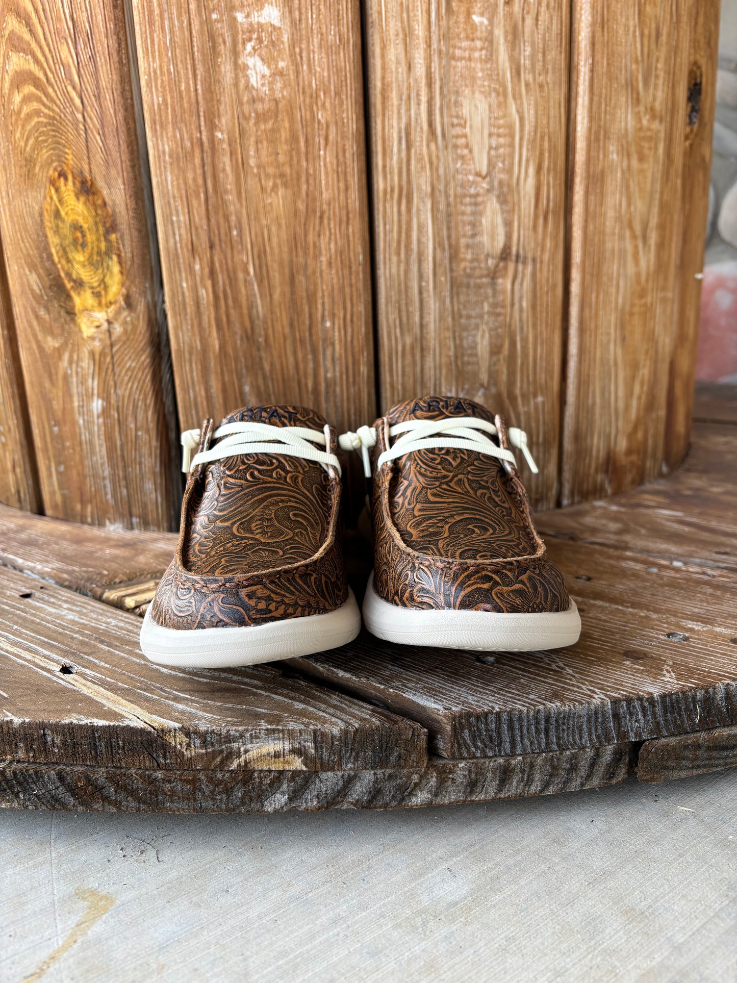 Women's Brown Floral Embossed Hilo by Ariat