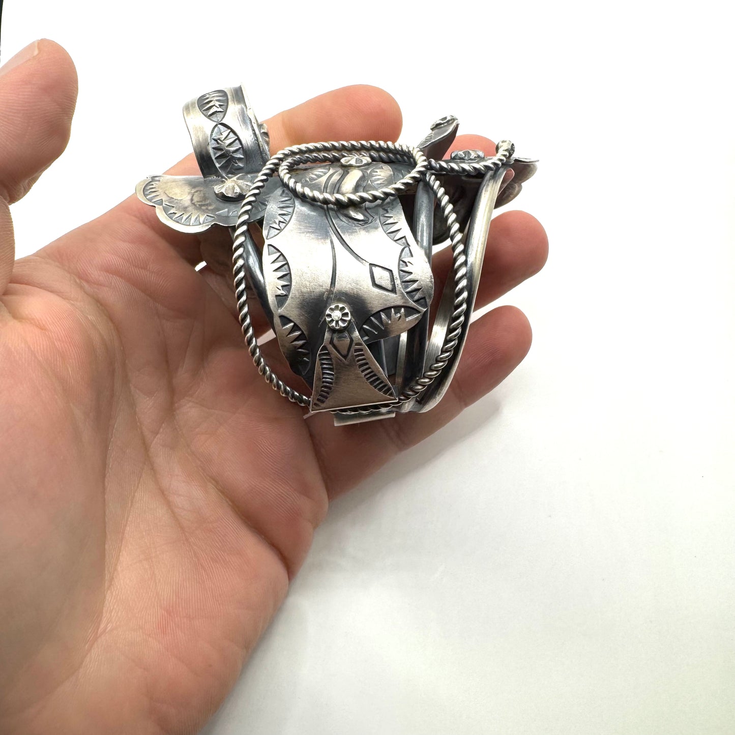 Saddle Cuff Bracelet by Navajo Artist Timothy Yazzie