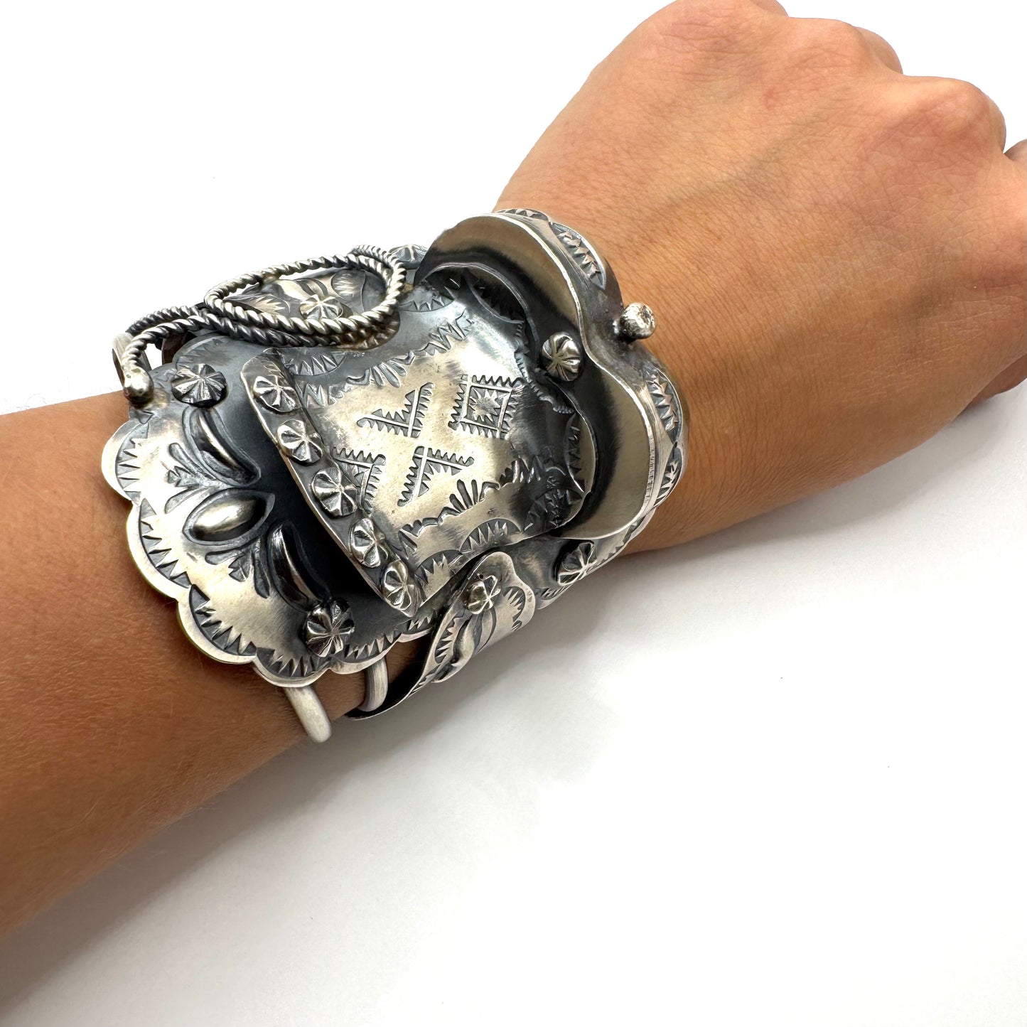 Saddle Cuff Bracelet by Navajo Artist Timothy Yazzie