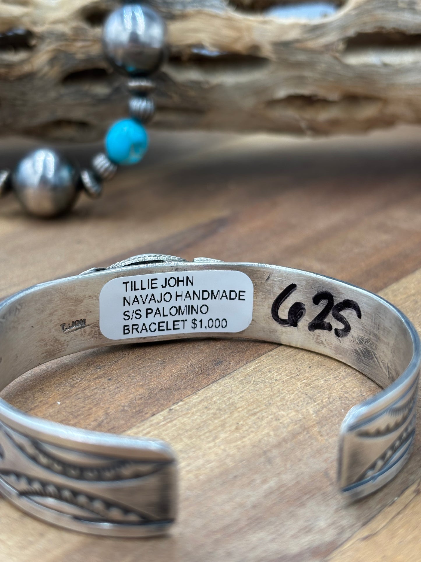 Palomino #92-11 Cuff by Tillie John, Navajo