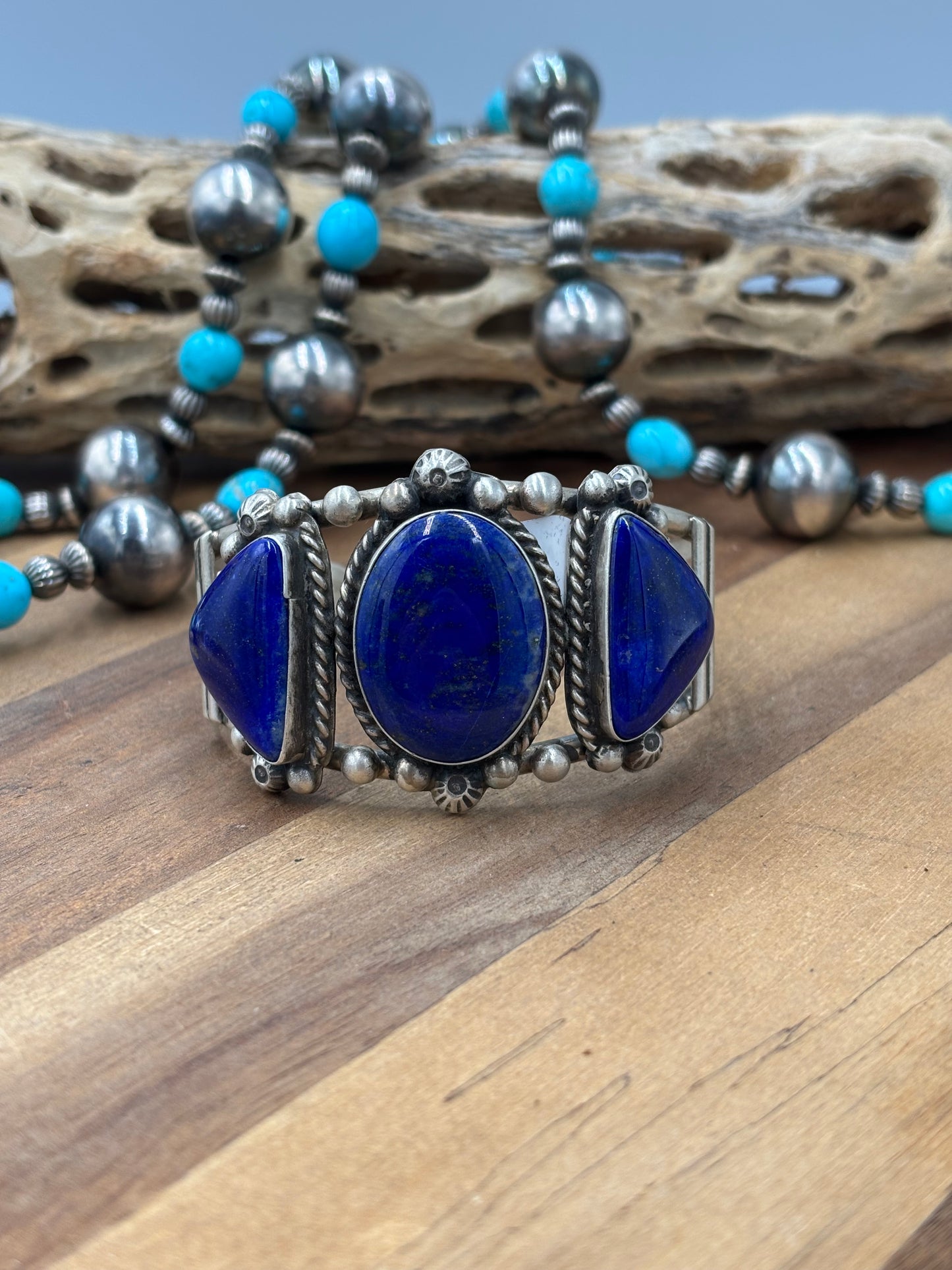 Lapis #96-48 Cuff by Augustine Largo, Navajo
