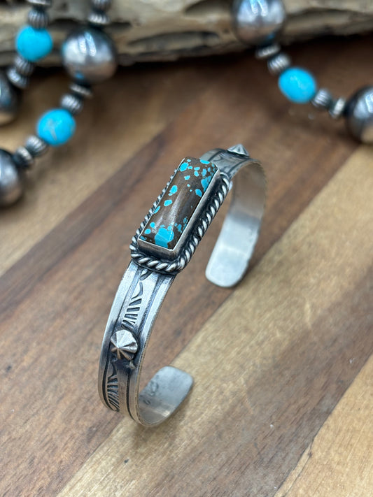 Turquoise #96-31 Cuff by Rick Enriquez, Navajo