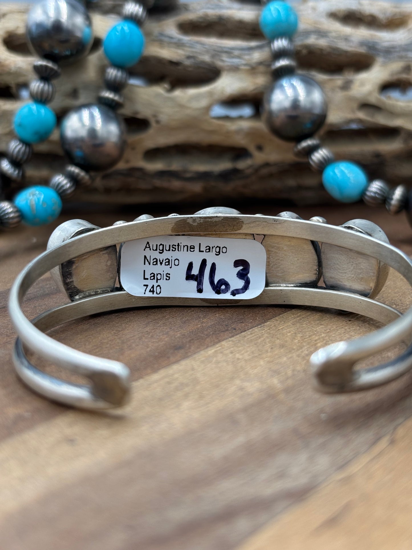 Lapis #96-28 Cuff by Augustine Largo, Navajo