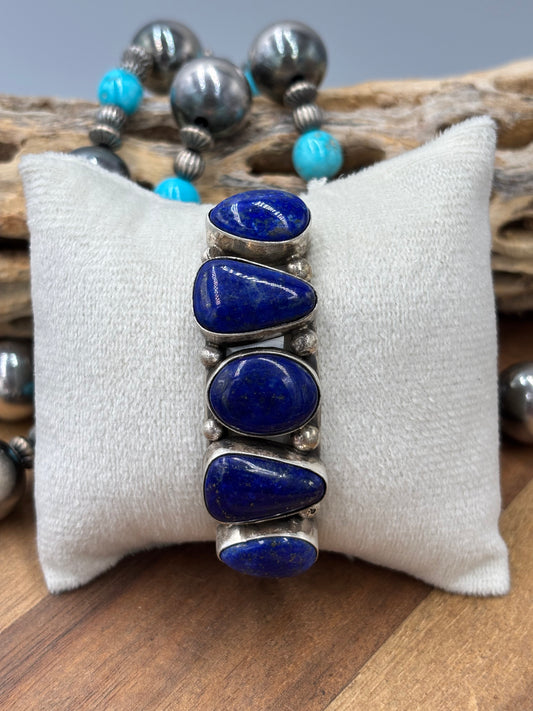 Lapis #96-25 Cuff by Augustine Largo, Navajo