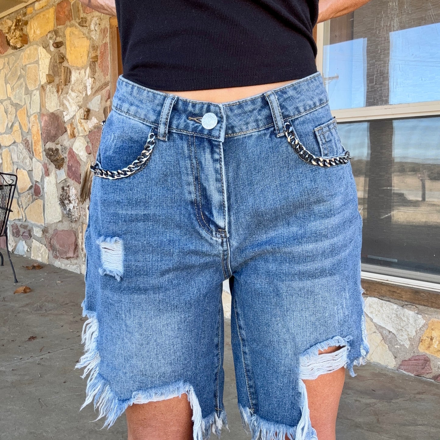 Outlaw Cutoff Denim Shorts