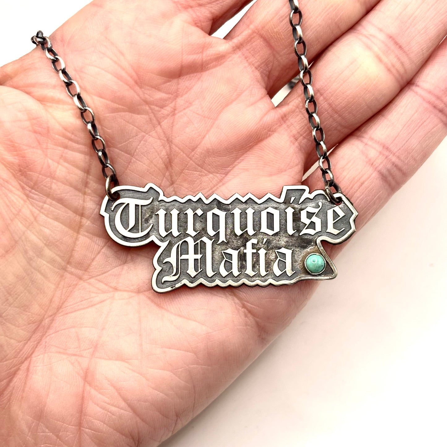 18" Turquoise Mafia Necklace