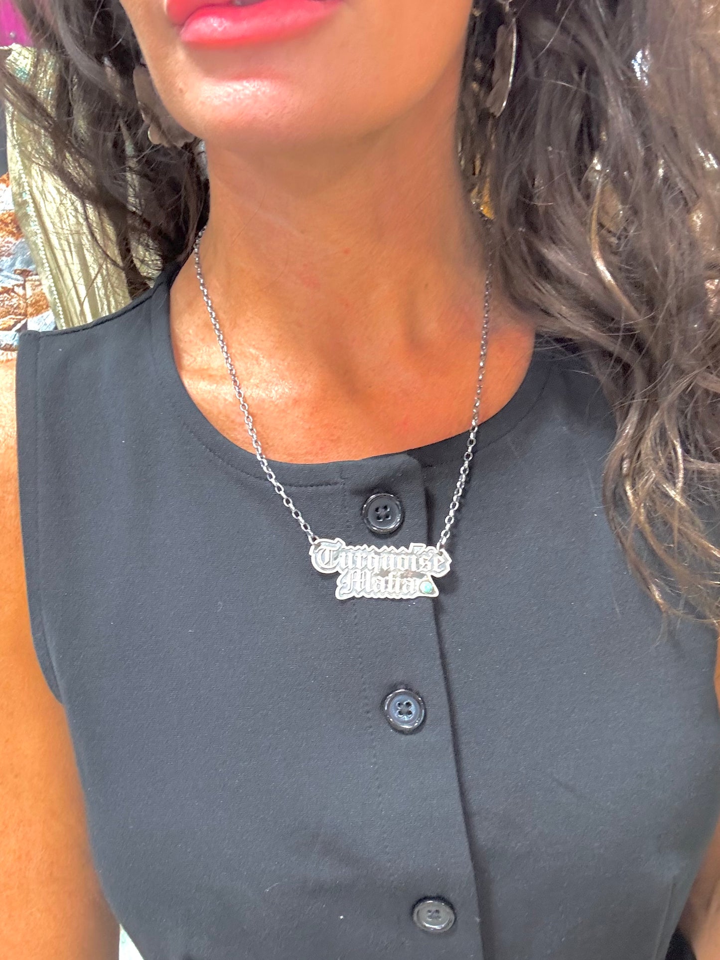 18" Turquoise Mafia Necklace