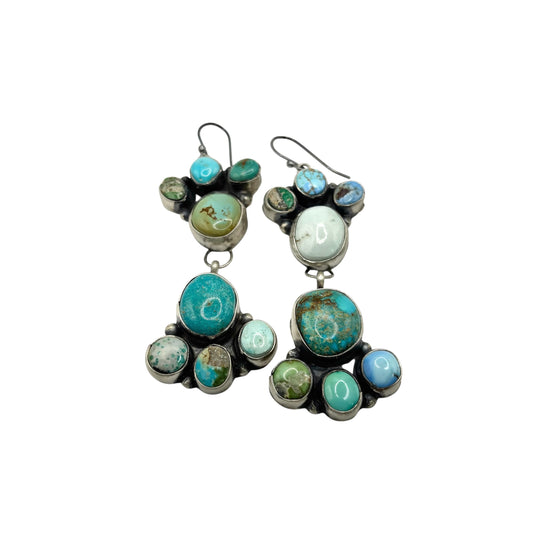 Drop Earrings Mixed Mines by Ella Peters, Navajo