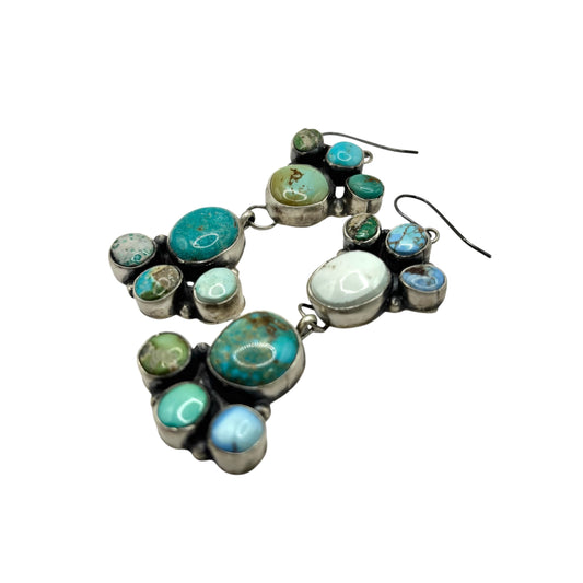 Drop Earrings Mixed Mines by Ella Peters, Navajo