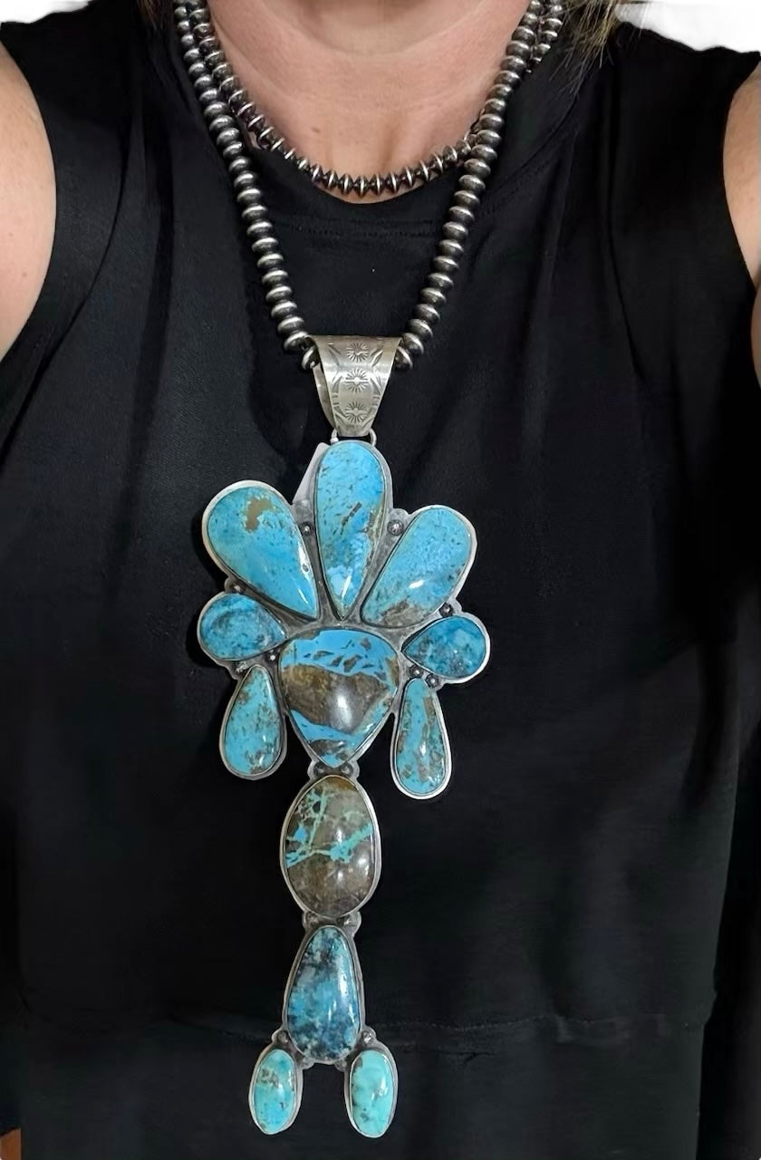 Kingman Turquoise Statement Pendant