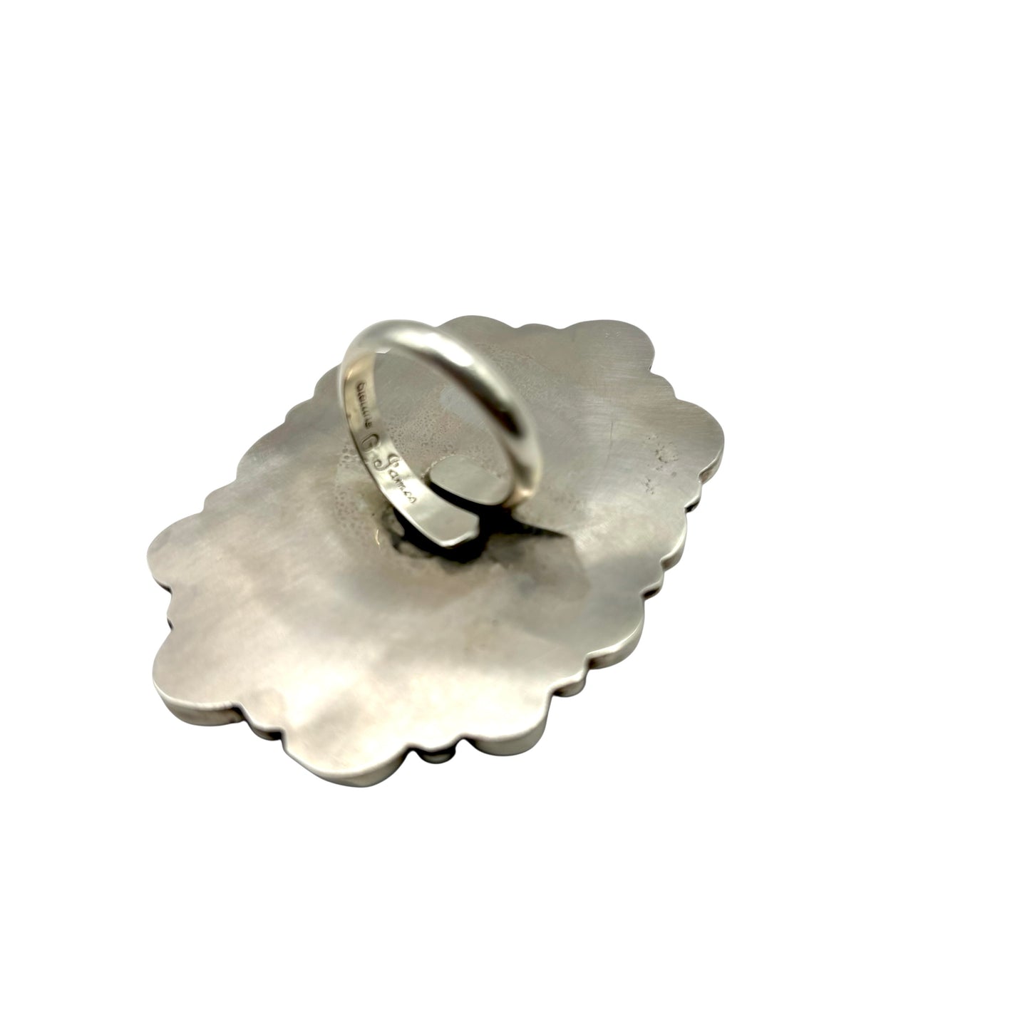 Kingman Cluster Ring Adjustable by Gerildine James, Navajo