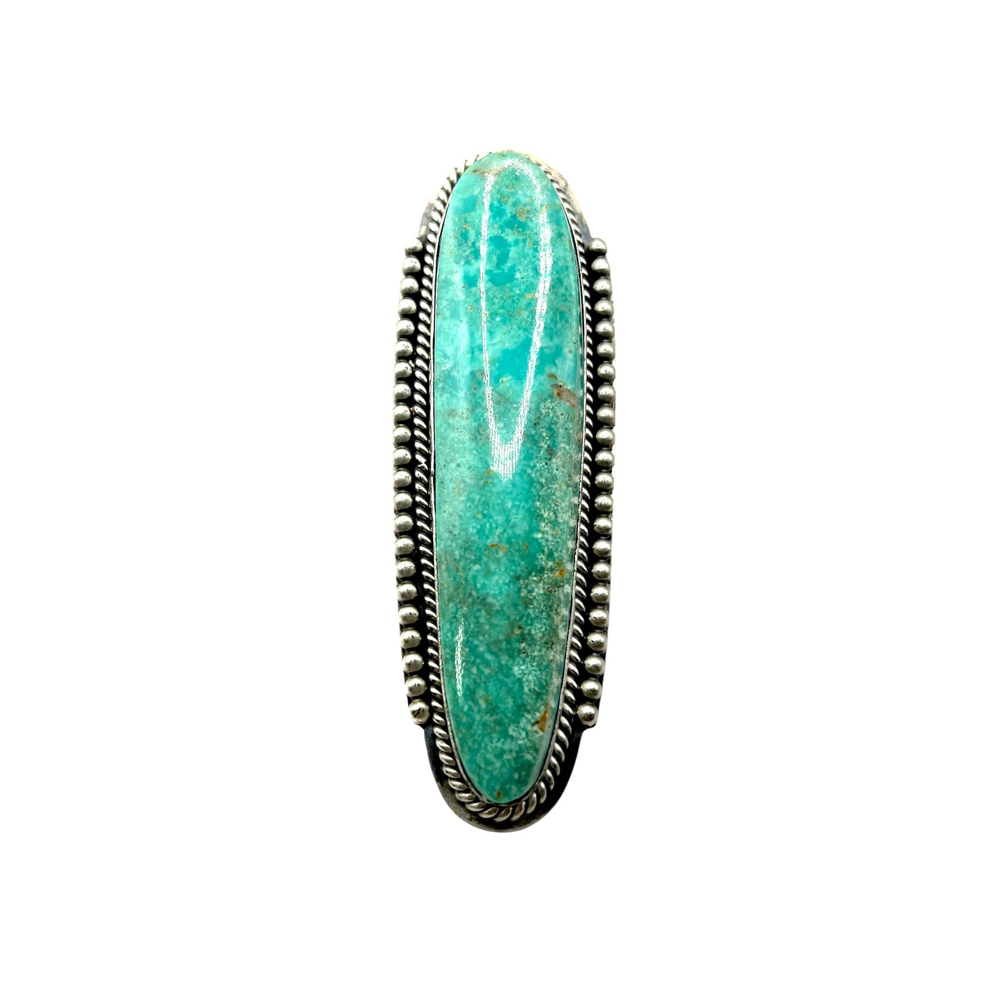 Kingman Stone Statement Ring Size 9 Handmade in New Mexico