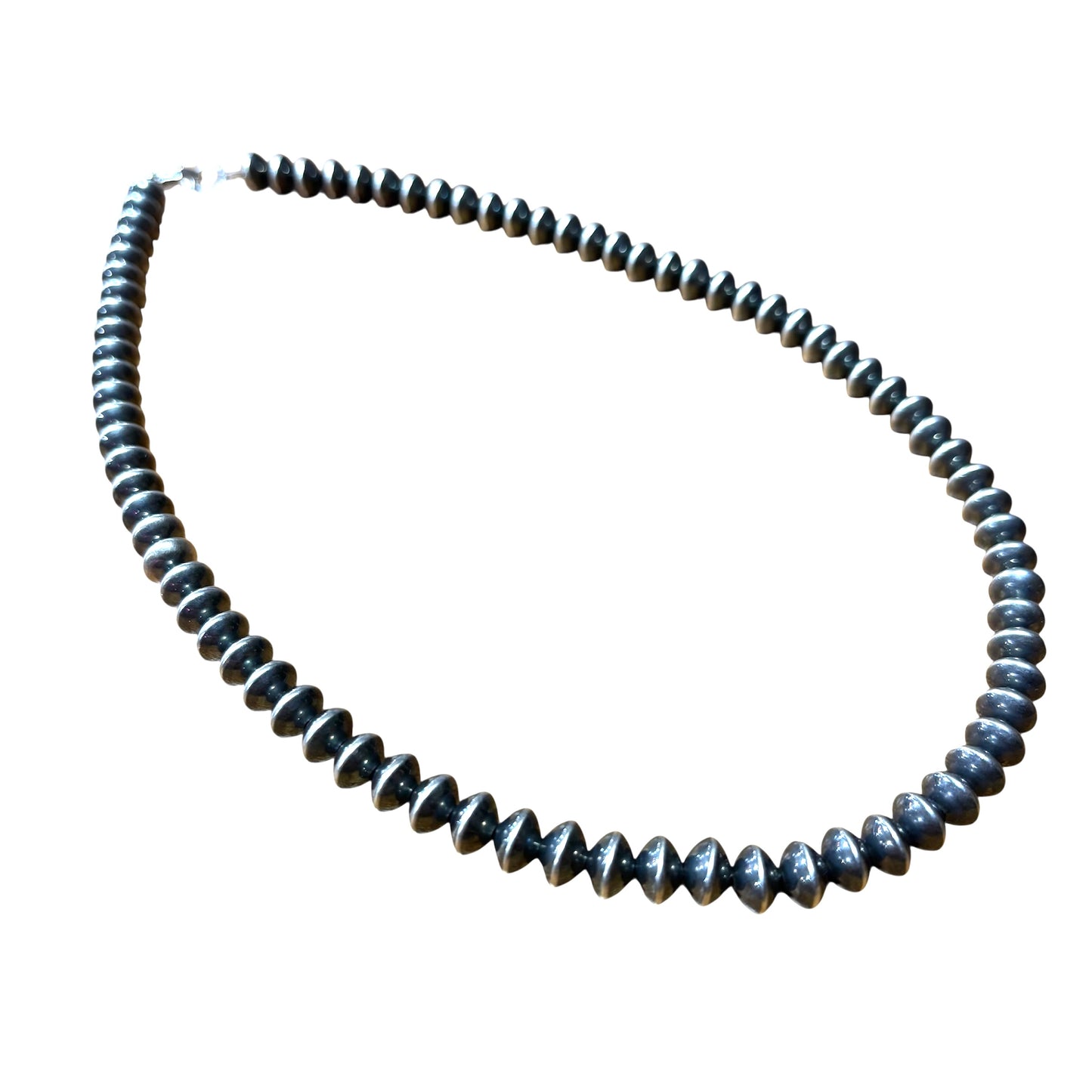 18" 7mm Sterling Silver Saucer Pearl Necklace