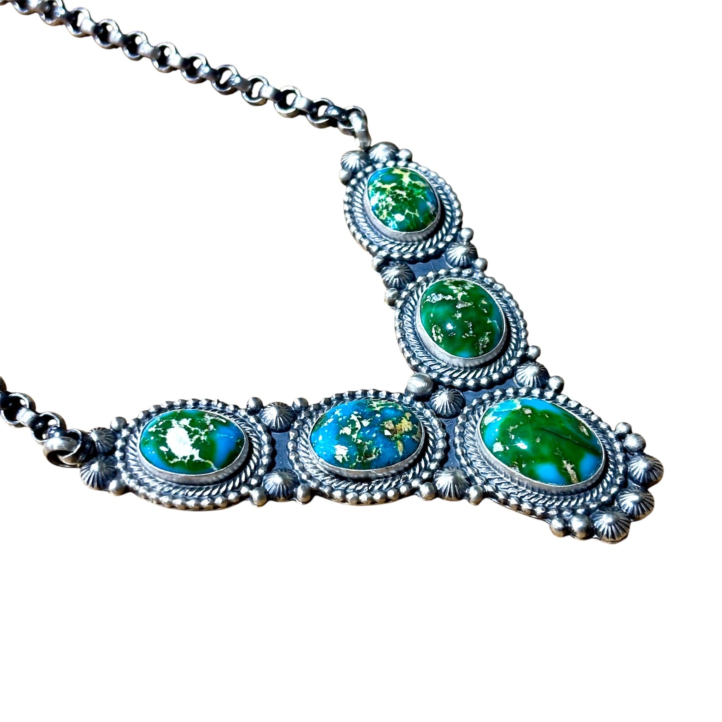 Five Stone Sonoran Gold Statement Necklace