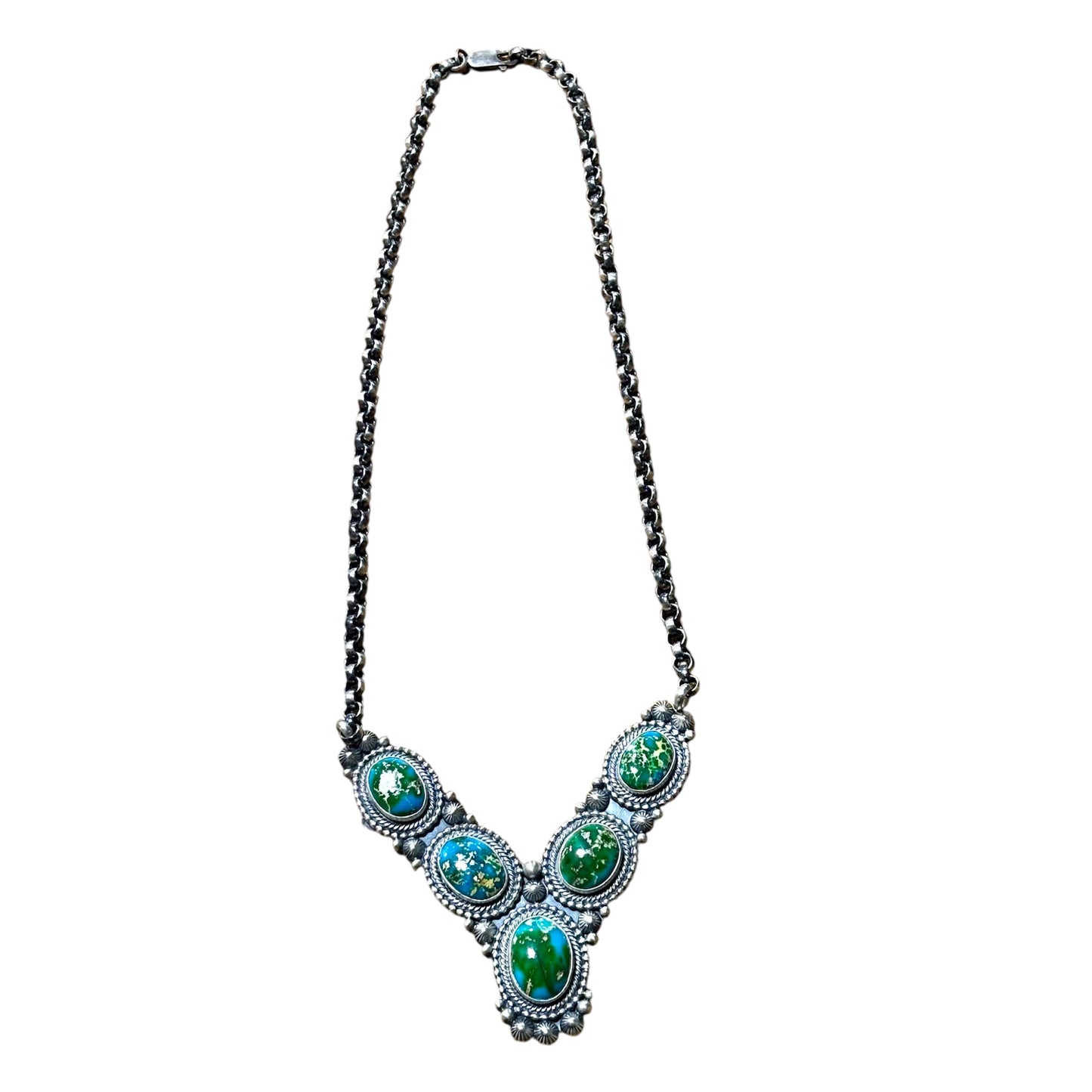 Five Stone Sonoran Gold Statement Necklace