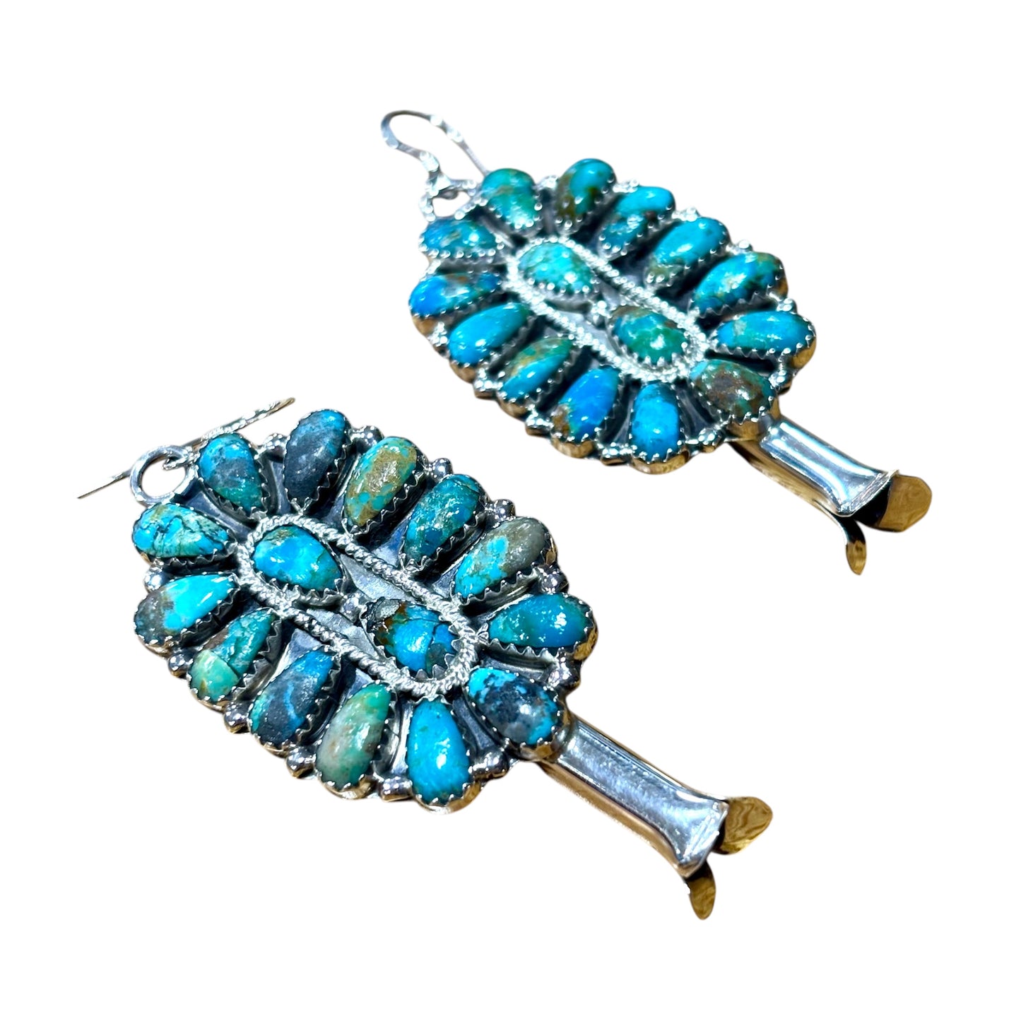 Kingman Turquoise Cluster Earrings