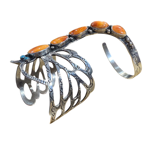 Orange Spiny Dragonfly Cuff by Russell Sam