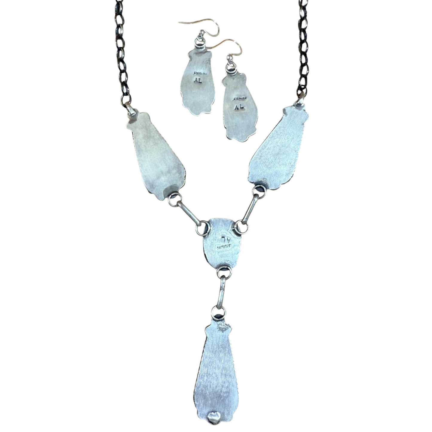 White Buffalo Necklace and Earrings Set