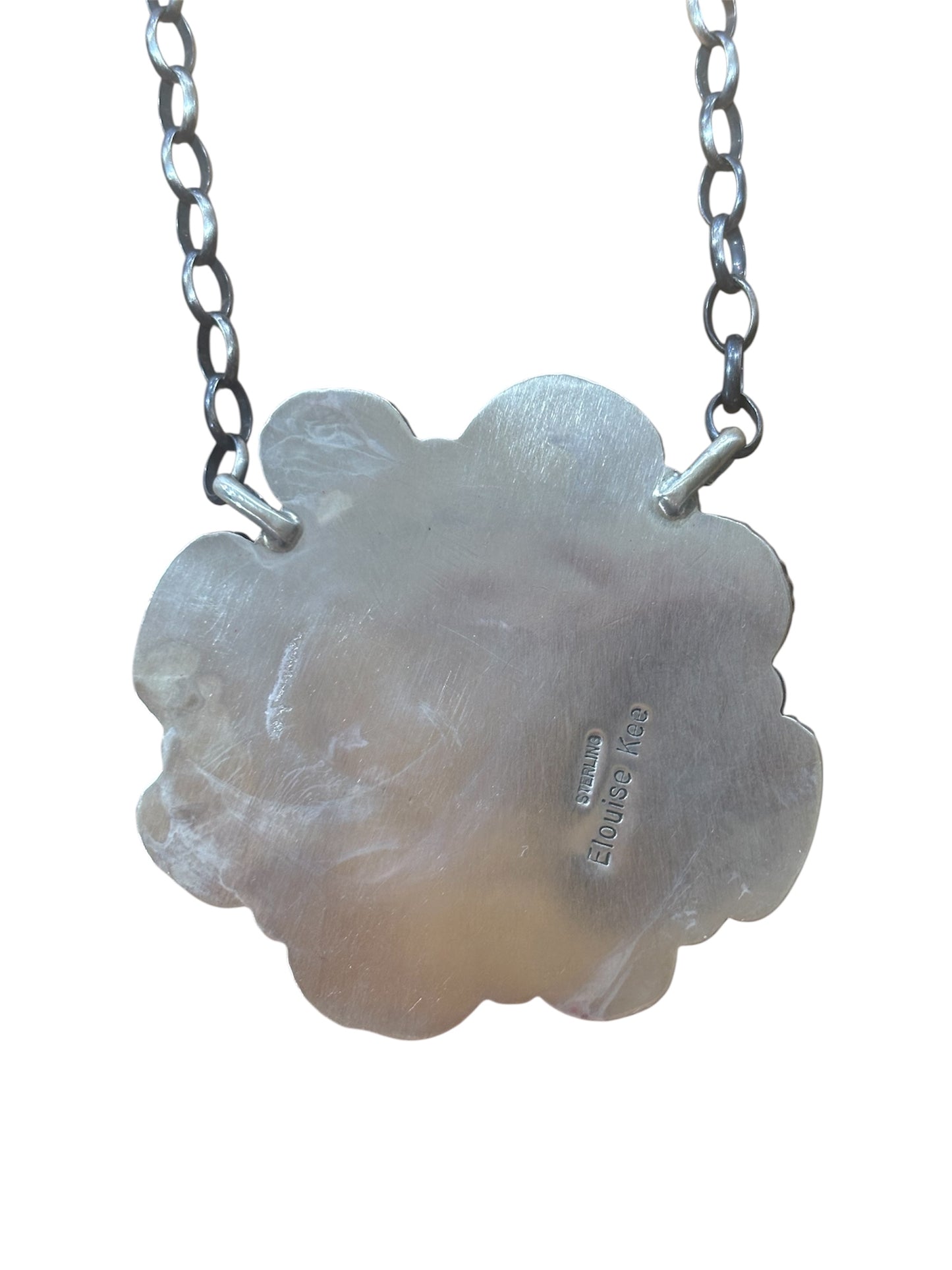 16" Multi-Stone Turquoise & Spiny Oyster Cluster Necklace By Elouise Kee