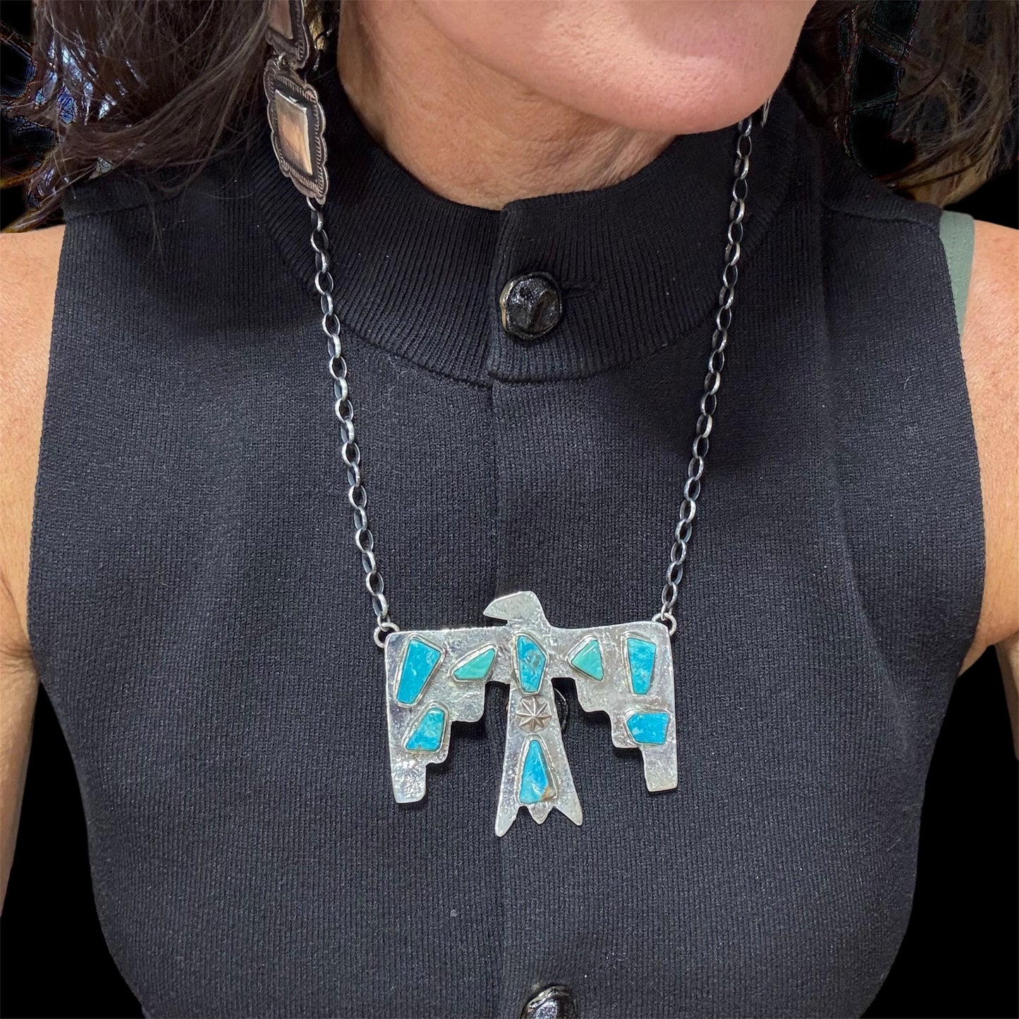 18" Kingman Multi Thunderbird Necklace