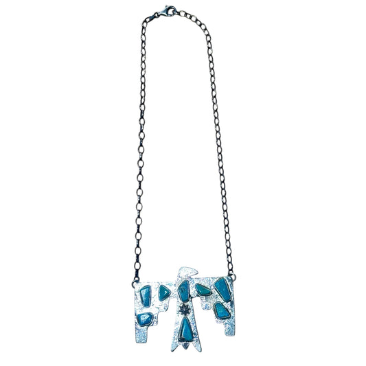 18" Kingman Multi Thunderbird Necklace