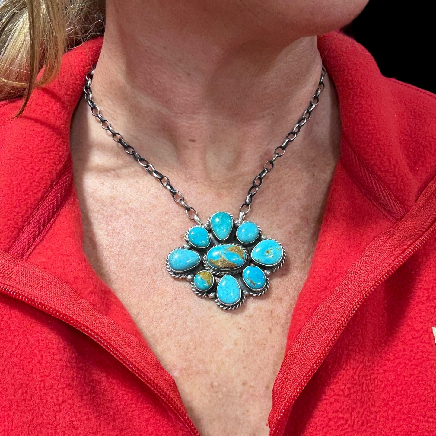 16" Kingman Cluster Necklace by Elouise Kee