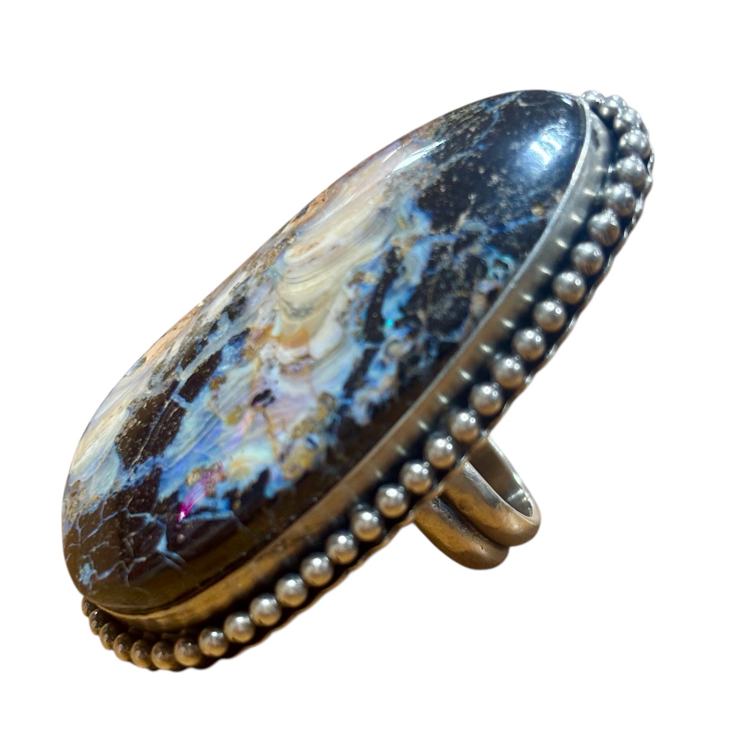 Boulder Opal Ring Adjustable